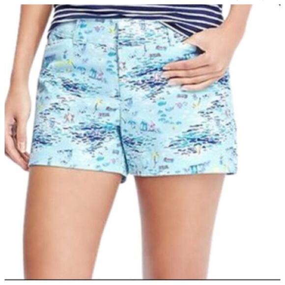 Old Navy Pixie Shorts Beach Scene Size 2R - Picture 1 of 6
